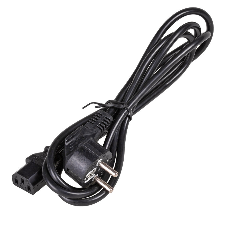 Akyga AK-PC-01A maitinimo kabelis CEE 7/7 (Schuko) – IEC C13, CCA 3 x 0,5 mm², 1,5 m, juodas