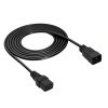 Akyga AK-UP-03S serverio maitinimo prailginimo kabelis IEC C20 – IEC C19, varis 3 x 1,5 mm², 16 A, 1,8 m, juodas