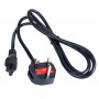 Akyga AK-AG-02A maitinimo kabelis UK BS 1363 (G tipas) – IEC C5, CCA 3 x 0,5 mm², 1,5 m, juodas
