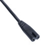 Akyga AK-AG-03A maitinimo kabelis UK BS 1363 (G tipas) – IEC C7 (aštuoniukė), CCA 2 x 0,5 mm², 1,5 m, juodas