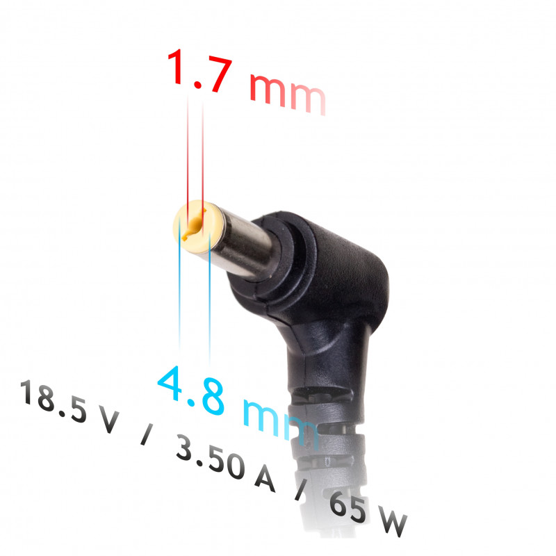 Akyga AK-ND-09 nešiojamojo kompiuterio įkroviklis 18,5 V, 65 W, 4,8 x 1,7 mm, 1,2 m, skirtas HP