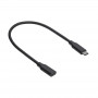 Akyga AK-USB-32 USB-C (M) į USB-C (F) prailginimo kabelis, USB 3.1, 0,3 m