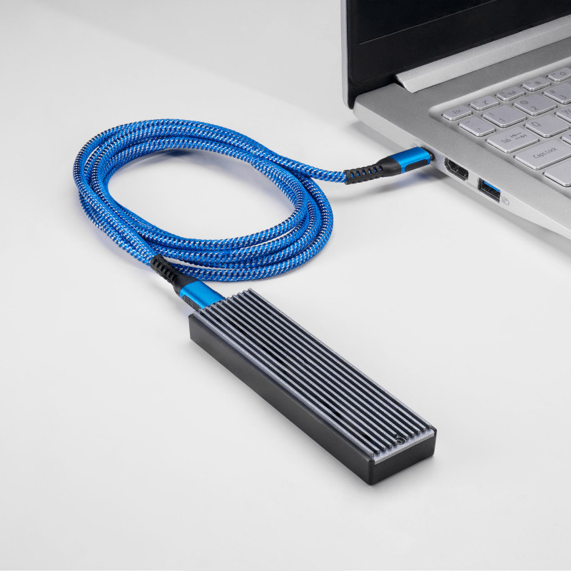 Akyga AK-USB-36 USB-C – USB-C pintas kabelis, USB 2.0, 100 W, 0,5 m, mėlynas