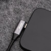 Akyga AK-USB-56 USB-C – Lightning pintas kabelis su kampiniu kištuku, USB 2.0, 30 W, 1 m, juodas