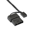 Akyga AW-12E-BR 120 mm korpuso ventiliatorius, 33 raudoni LED, Molex, juodas