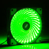 Akyga AW-12E-BG 120 mm korpuso ventiliatorius, 33 žalios LED, Molex, juodas
