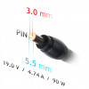 Akyga AK-ND-37 automobilinis nešiojamojo kompiuterio įkroviklis 19 V / 4,74 A, 90 W, 5,5 x 3,0 mm + kaištis, skirtas Samsung