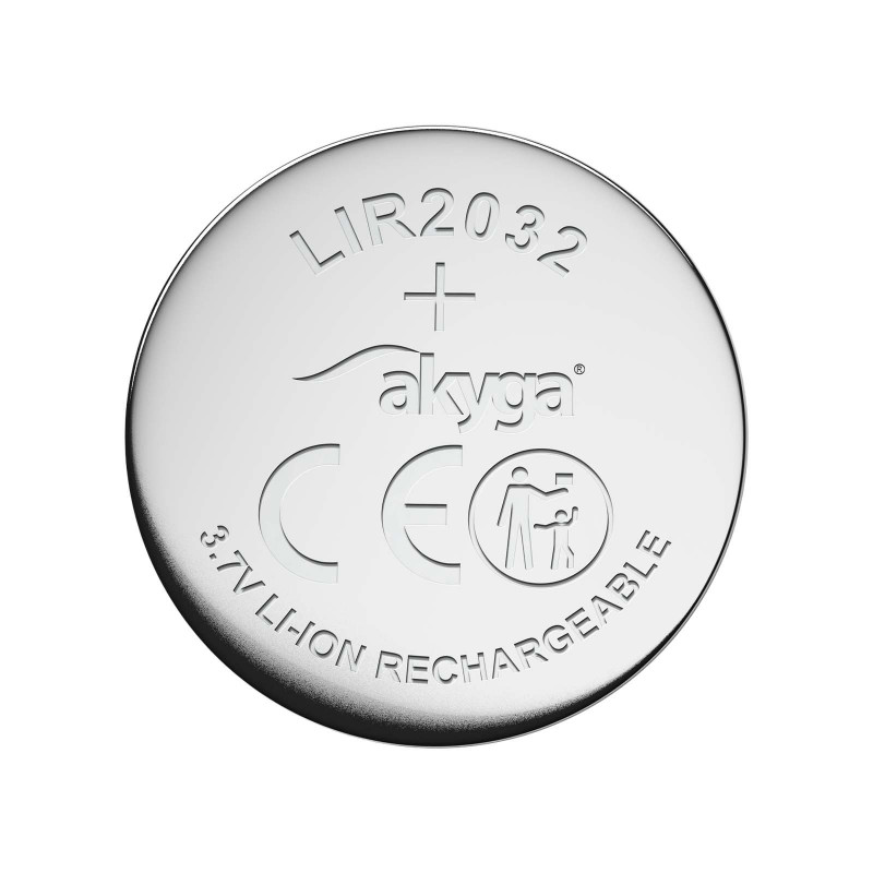 Akyga UltraCoin AKY1707 LIR2032 įkraunamas ličio jonų monetos formos akumuliatorius 3,7 V 70 mAh