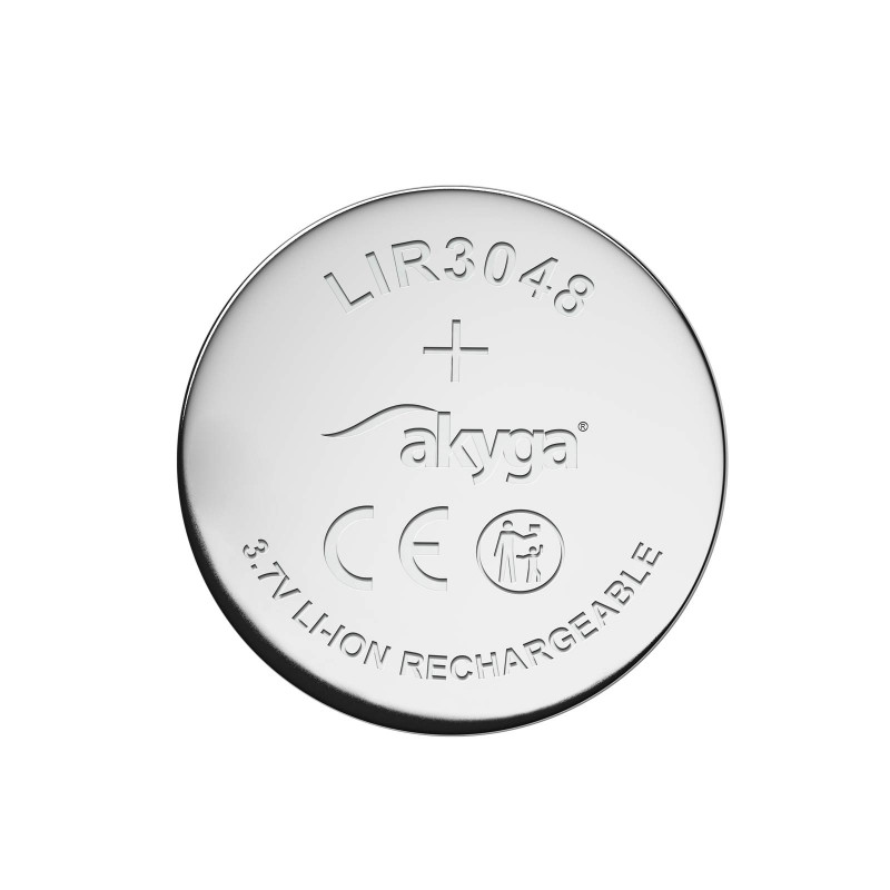 Akyga UltraCoin AKY1873 LIR3048 įkraunamas Li-Ion sagos tipo elementas 3,7 V 280 mAh