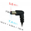 Akyga AK-ND-46 nešiojamojo kompiuterio įkroviklis 18,5 V / 6,5 A, 120 W, 7,4 x 5,0 mm + kaištis, 1,2 m, skirtas HP