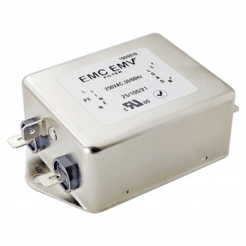 Akyga EN2080-6-F vienfazis EMI filtras 6 A, 120–250 V AC, 50/60 Hz, 6,3 mm jungtys
