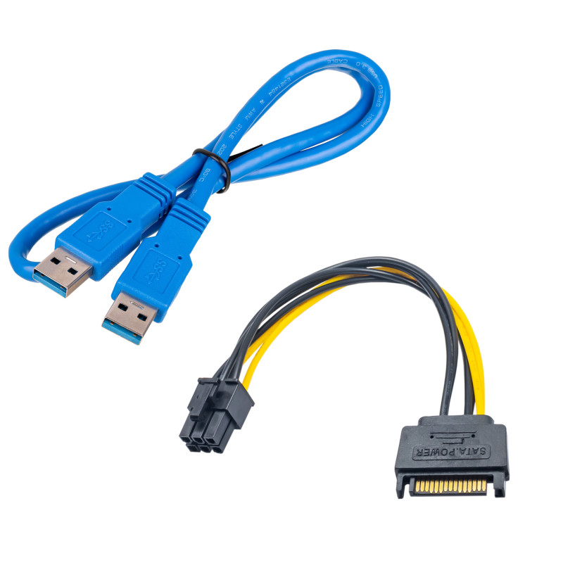 Akyga AK-CA-64 PCIe x1 į x16 prailginimo rinkinys su 55 cm USB 3.0 kabeliu