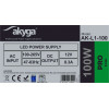 Akyga AK-L1-100 impulsinis LED maitinimo šaltinis 12 V, 8,3 A, 100 W, IP20
