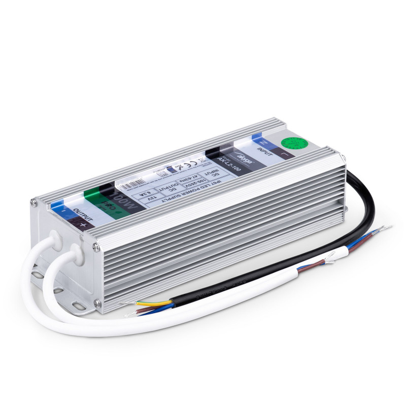 Akyga AK-L2-100 hermetiškas impulsinis LED maitinimo šaltinis 12 V, 8,3 A, 100 W, IP67