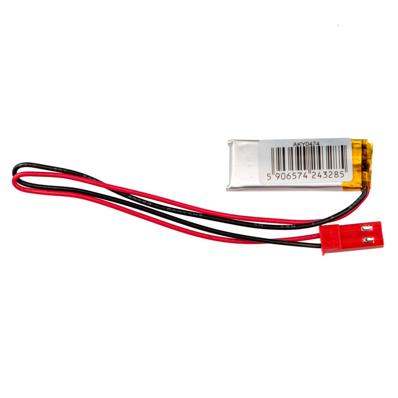Akyga AKY0474 LP401230 Li-Po akumuliatorius 3,7 V 110 mAh su PCM, JST 2,54 mm 2 kontaktų jungtis, 150 mm laidai