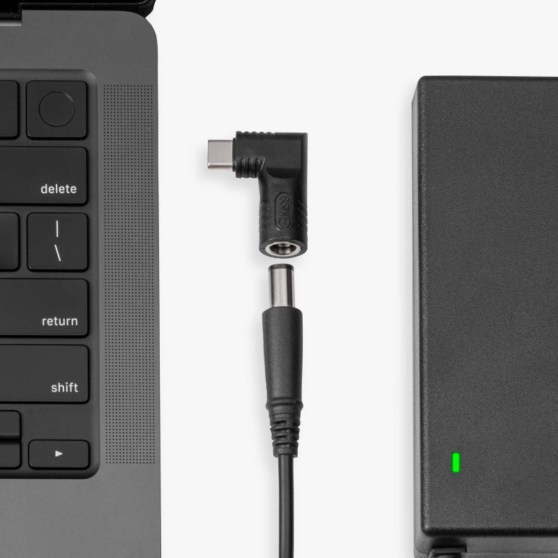 Akyga AK-ND-D08 DC 5,5 x 1,7 mm – USB-C PD adapteris nešiojamojo kompiuterio įkrovikliui, 65 W, skirtas Dell