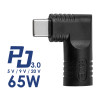 Akyga AK-ND-D08 DC 5,5 x 1,7 mm – USB-C PD adapteris nešiojamojo kompiuterio įkrovikliui, 65 W, skirtas Dell