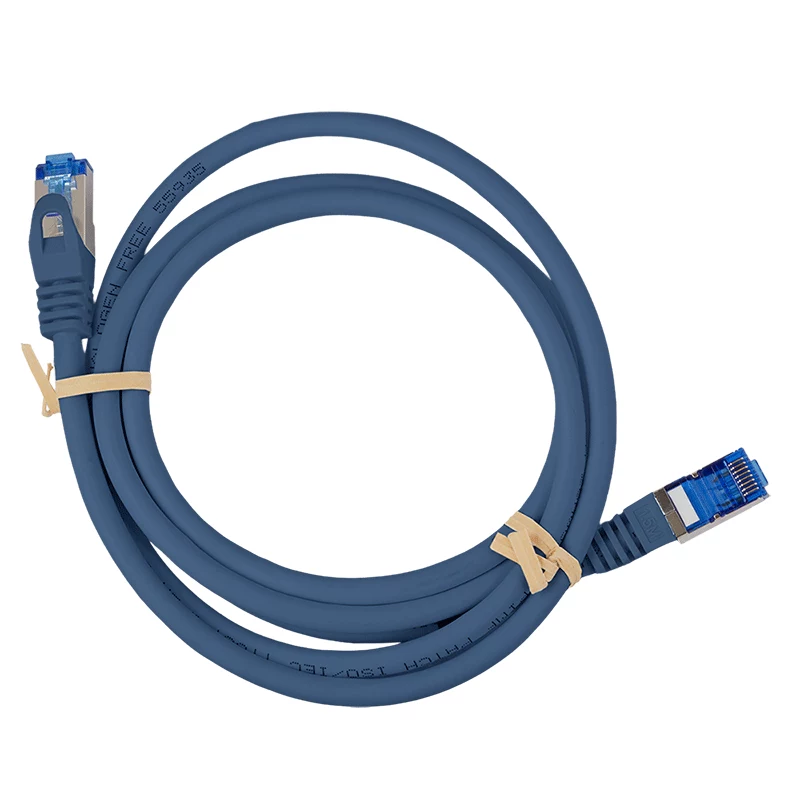 LogiLink CP4016S Cat.6A CCA S/FTP LSZH komutacinis kabelis, 0,25 m, EconLine, mėlynas
