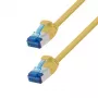 LogiLink CP5037S Cat.6A S/FTP SlimLine komutacinis kabelis, LSZH, 1 m, geltonas