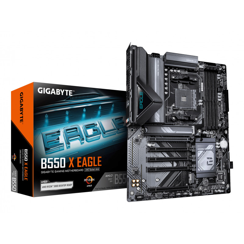 Gigabyte B550 X EAGLE pagrindinė plokštė, AM4 lizdas, DDR4, iki 128 GB