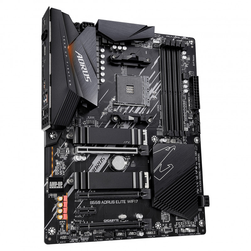 Gigabyte B550 AORUS ELITE WiFi7 pagrindinė plokštė, AM4 lizdas, ATX, 4x DDR4