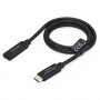 StarTech.com USB440GCMCF2F USB4 ilginamasis kabelis, USB-C kištukas – USB-C lizdas, 60 cm, juodas