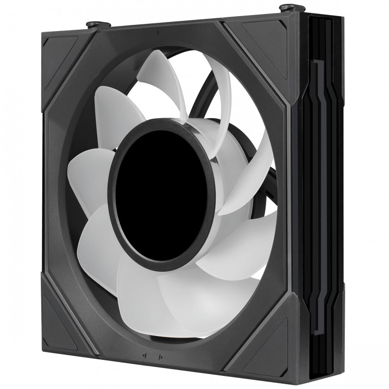 Lian Li UNI FAN SL-INF LCD FLEX Wireless korpuso ventiliatoriai (3 vnt.) su valdikliu, ARGB ir LCD, Reverse Blade, 120 mm, juodi