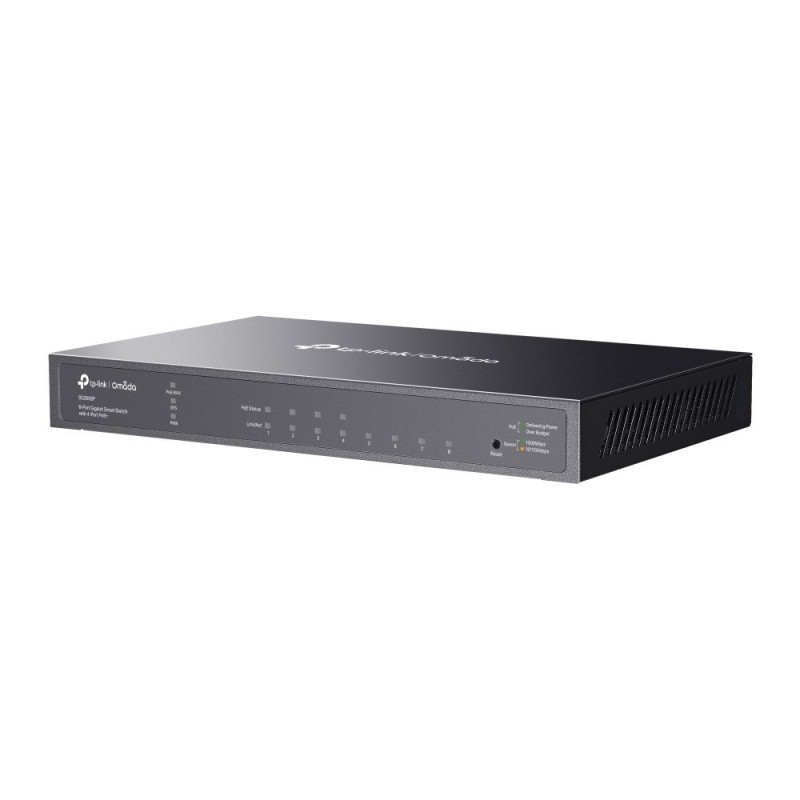 TP-Link SG2008P (TL-SG2008P) JetStream 8 prievadų Gigabit išmanusis komutatorius su 4 PoE+ prievadais