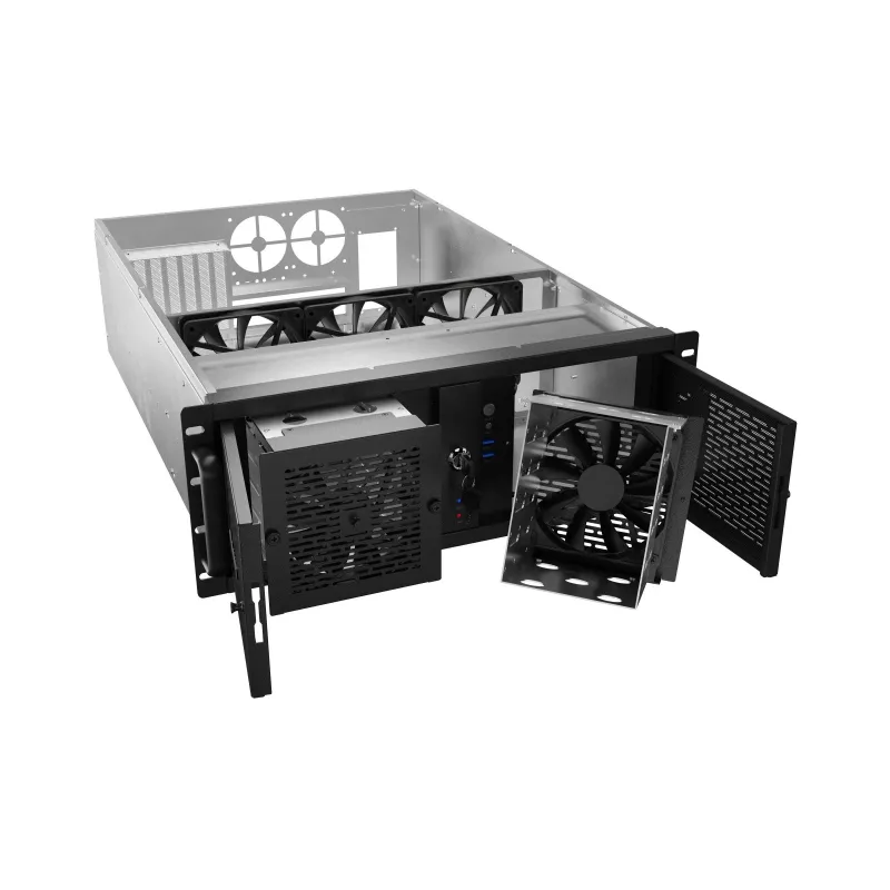 Lanberg SC01-6504-12B serverio korpusas, E-ATX 650/12, 19 colių, 4U