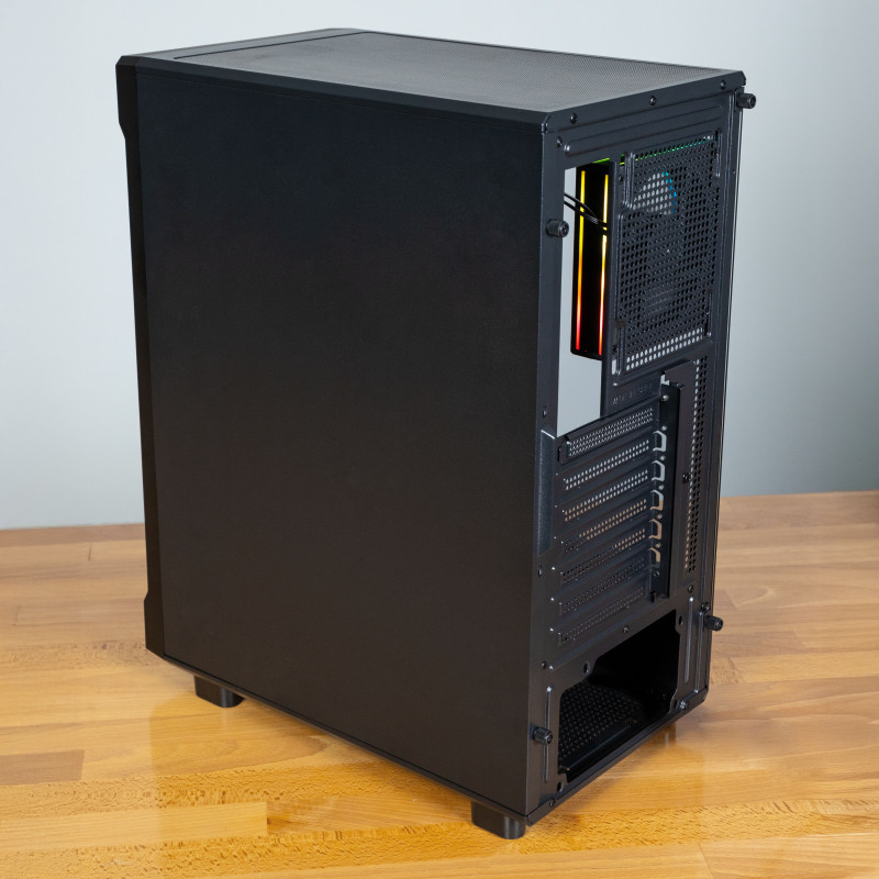 Kolink AM2 ARGB Midi Tower kompiuterio korpusas, ATX, grūdintas stiklas, 4x 120 mm ventiliatoriai komplekte, juodas