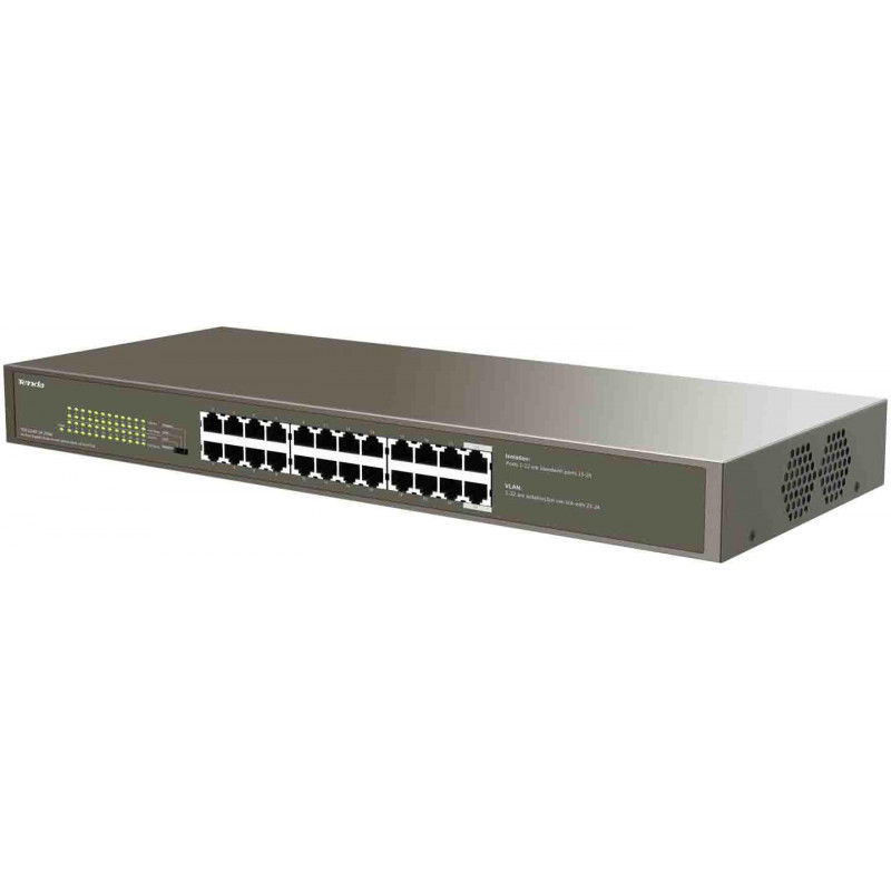 Tenda TEG1124P-24-250W PoE komutatorius, 24 prievadai, 250 W