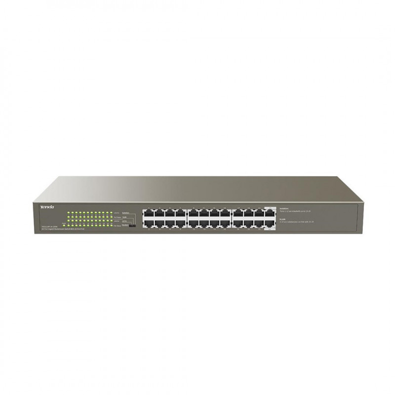 Tenda TEG1124P-24-250W PoE komutatorius, 24 prievadai, 250 W
