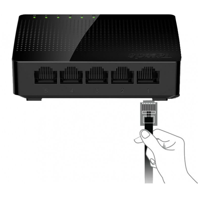 Tenda SG105 5 prievadų Gigabit stalinis komutatorius