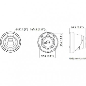 Hikvision AcuSense Turret DS-2CD2343G2-LI2U kamera, 4 mm, O-STD