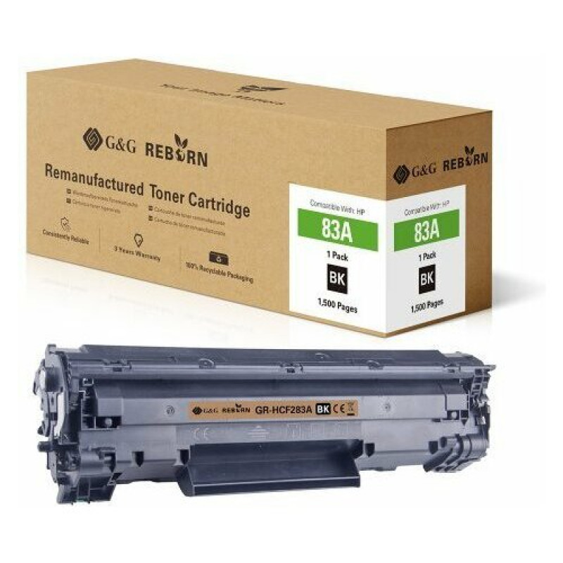 G&G atnaujinta tonerio kasetė, skirta HP 83A CF283A