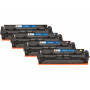 G&G suderinamos tonerio kasetės NT-PH203UBK/UC/UM/UY-B-V5-4-S1 (4 vnt.), juoda, žydra, purpurinė, geltona