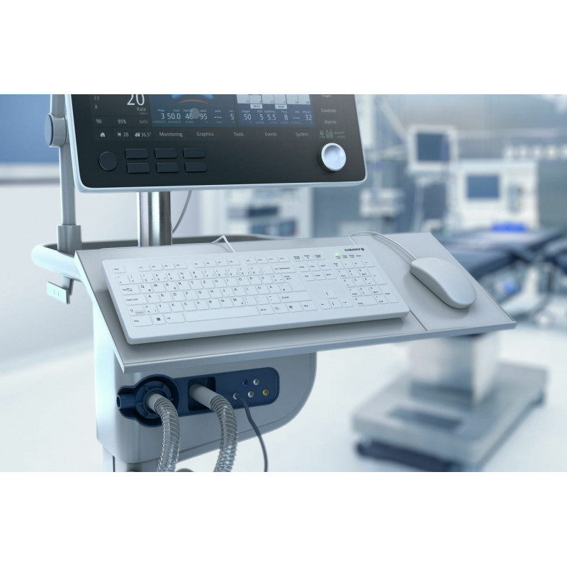 Cherry Contour Active Key AK-C8112-U1-W/EU medicininė klaviatūra, laidinė, ES išdėstymo, balta