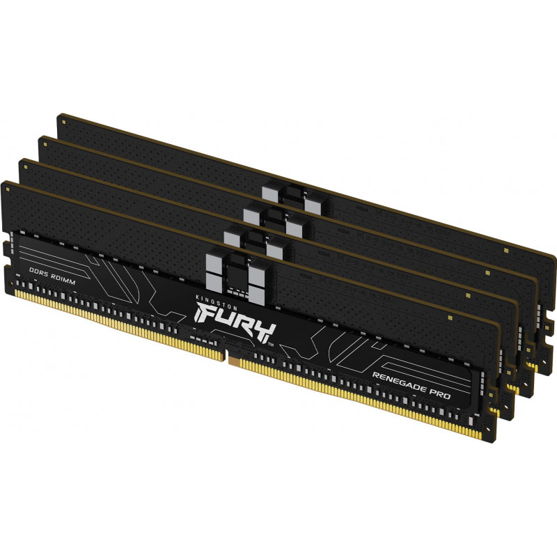 Kingston FURY Renegade Pro KF564R32RBE2K4-128 DDR5-6400 ECC registruotos atminties rinkinys, 128 GB (4 x 32 GB), CL32, juodas
