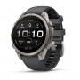 Garmin Fenix 9 Pro išmanusis laikrodis, 47 mm, titano korpusas, grafito/juoda silikoninė apyrankė