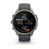 Garmin Fenix 9 Pro išmanusis laikrodis, 47 mm, titano korpusas, grafito/juoda silikoninė apyrankė