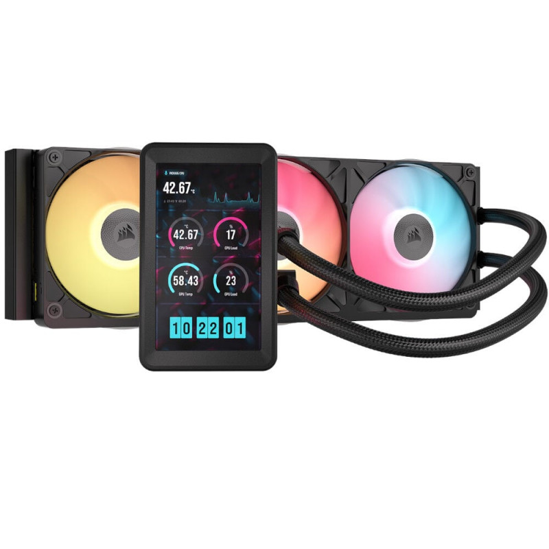 Corsair iCUE LINK TITAN II 360 RX LCD AIO skysčio aušintuvas, 360 mm, RGB, juodas, CW-9061045-WW