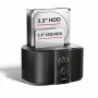 Axagon ADSA-SC dokinė stotelė 2,5/3,5 colio SATA diskams, USB-C 5 Gbps, su klonavimo funkcija