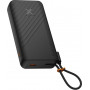Xtorm XG2E30W201C išorinė baterija, 30 W, 20 000 mAh, su integruotu kabeliu, juoda