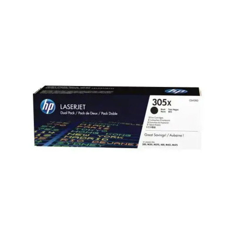 HP 305X CE410XD tonerio kasetė, juoda (2 vnt.)