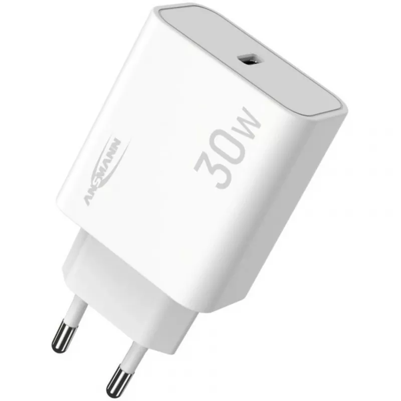 Ansmann Home Charger HC130PD USB įkroviklis, 1x USB-C, PPS, PD, Quick Charge, 30 W, baltas
