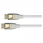 Good Connections Python DP20-PY010W DisplayPort 2.0 kabelis, 54 Gbit/s, UHBR 13.5, nailono pynimas, baltas, 1 m