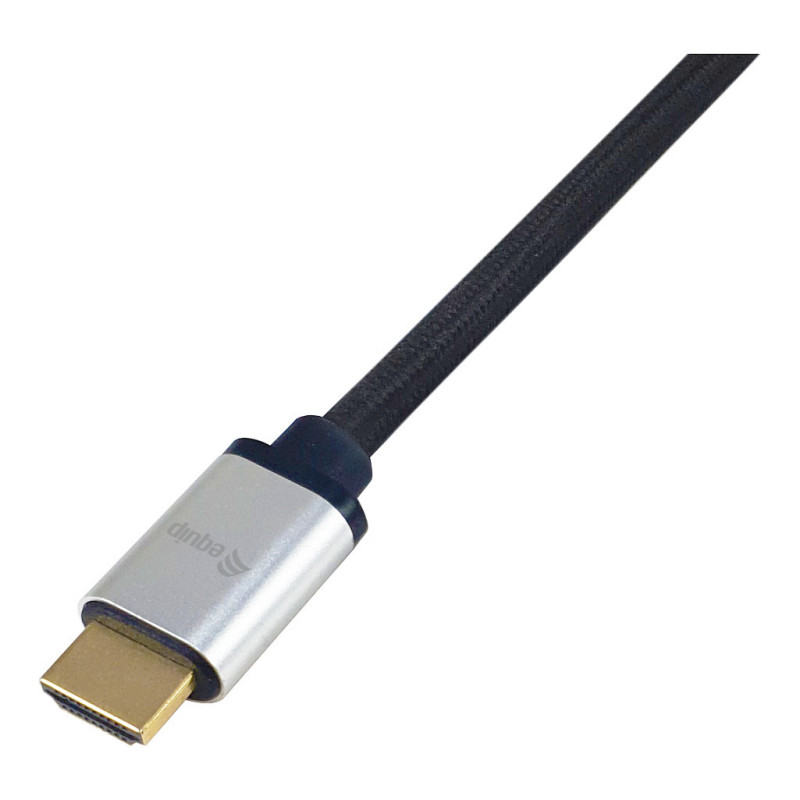 Equip 119387 HDMI 2.1 Ultra High Speed kabelis su Ethernet, 48 Gbps, 8K/60 Hz, juodas, 0,5 m
