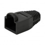 LogiLink MP0064 RJ45 kištuko apsauginis gaubtelis 6,5 mm, juodas, CAT6A (50 vnt.)