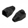 LogiLink MP0064 RJ45 kištuko apsauginis gaubtelis 6,5 mm, juodas, CAT6A (50 vnt.)