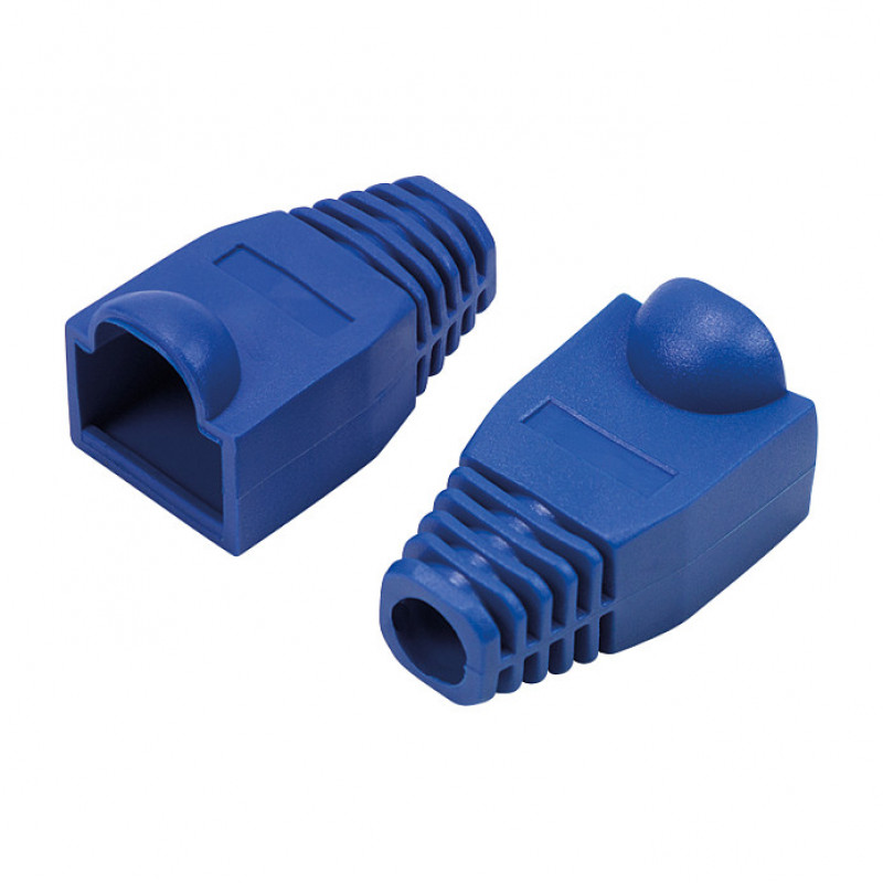 LogiLink MP0066 RJ45 kištuko apsauginis gaubtelis 6,5 mm, mėlynas (50 vnt.)